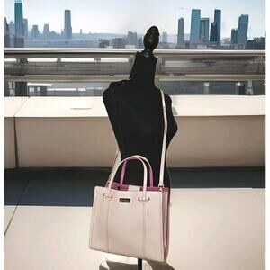 Kate Spade Elodie Arbour Hill Leather Crossbody Top Handle Bag Pink EUC 10x9x5